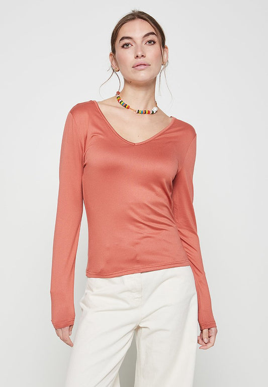 Vero Moda VMLEONORA LS V-NECK TOP JRS LT (ZZO1TKM01-G00) Women