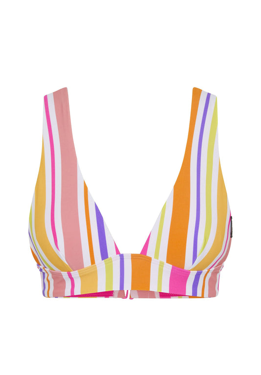Bikini-Oberteil mit Muster und rückseitigen Double-Straps Women