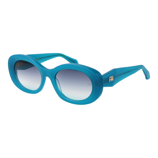 Ana Hickmann Oval Sunglasses Blue (26000828) Women