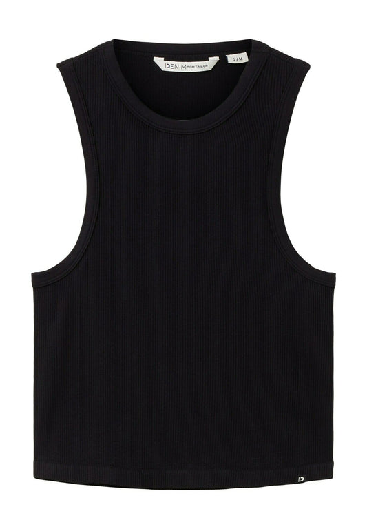 TOM TAILOR DENIM T-Shirt Top aus feinem Ripp (TO721D13V-Q11) Women