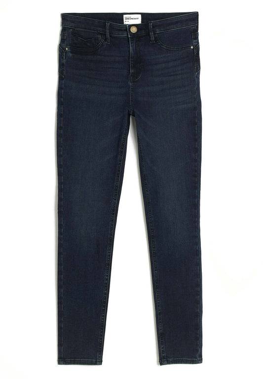 River Island Molly mid rise bum sculpt skinny jeans Blue (RI921N0M3-K11) Women