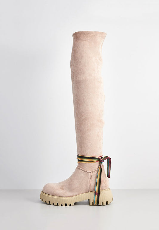 Felmini Licia Licra Suede D183 Beige (ZZO1QLK07-B00) Women