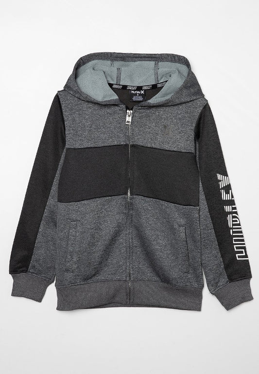 Hurley HRLB H2O DRI SOLAR ZIP HOODIE dark grey (ZZO2KZ007-C00) Kids