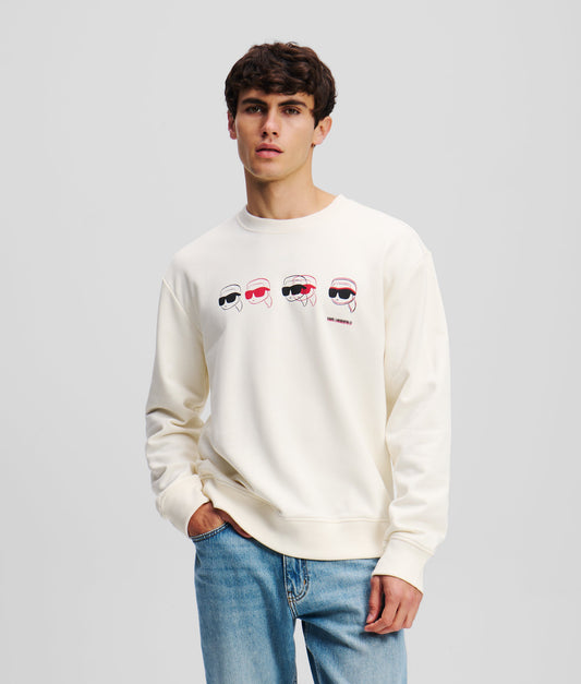 Karl Lagerfeld Ikon Row Sweatshirt Cannoli Cream (A2M20074B09) Men