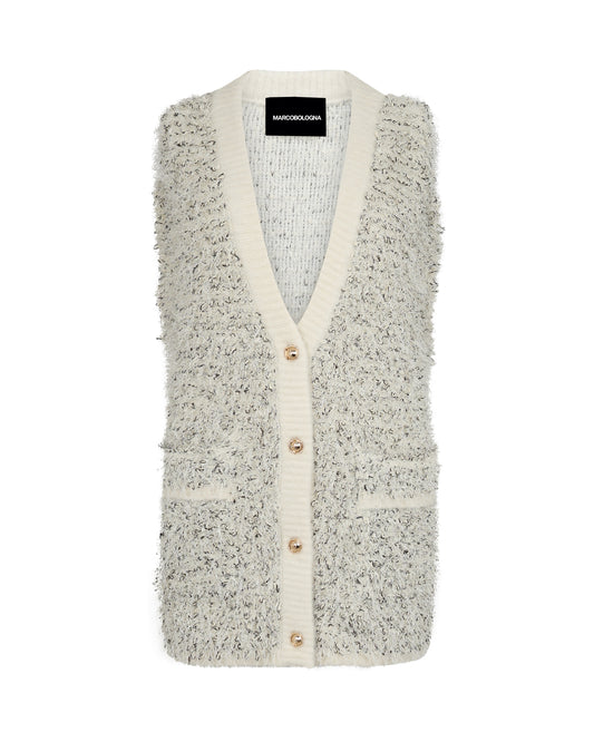 Marco Bologna Gilet Sweater Rhonza Off-White / Black (BPA26420GL) Women