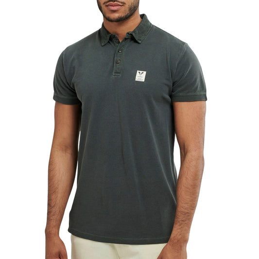 Fat Moose Landon Cotton Pique Polo shirt (FM2303-BEETLEGREEN) Men
