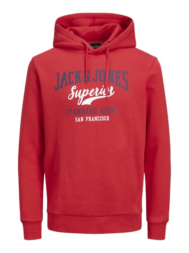 Jack & Jones Essentials JJELOGO SWEAT HOOD 2 COL 22/23 NOOS True Red (12210824-TrueRed) Men