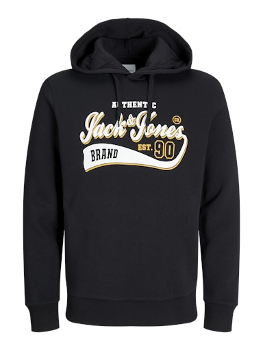 Jack & Jones Essentials JJELOGO SWEAT HOOD 2 COL 23/24 NOOS Black (12233597-Black) Men