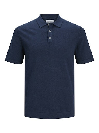 Jack & Jones Essentials JJEEMIL KNIT POLO S/S SN Navy Blazer (12248819-NavyBlazer) Men