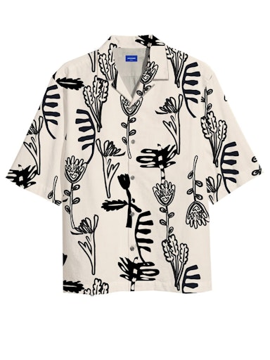 Jack & Jones Originals JORJEFF GALLERY RESORT SHIRT SS TG LN Buttercream (12257470-Buttercream) Men