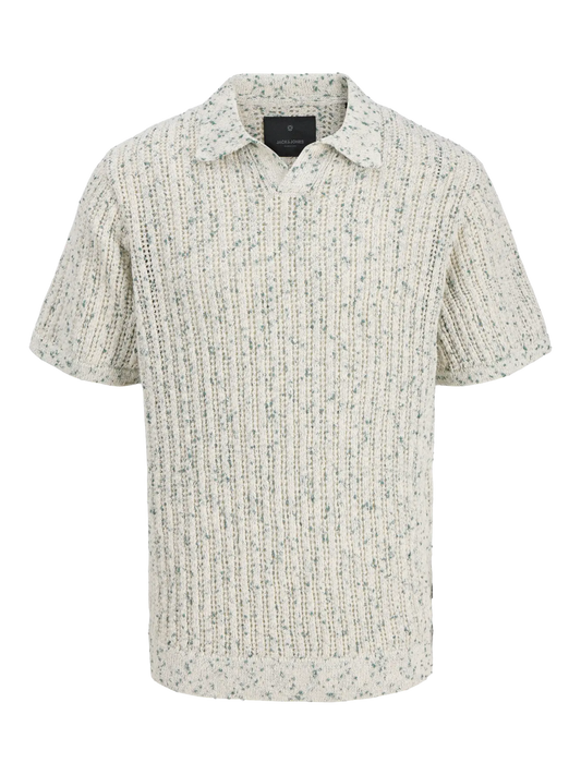 Sofus Knit Split Neck Short Sleeve Sagebrush Green (12297934) Men