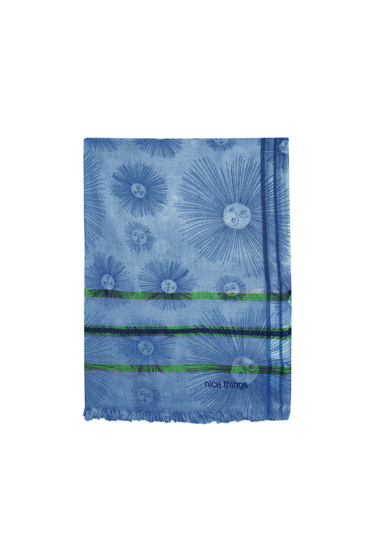 NICE THINGS Scarf Blue (7Q284C3) Women