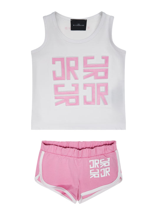John Richmond Set Singlet+Shorts Quorix White / Y.W (RIP26028CJ) Kids
