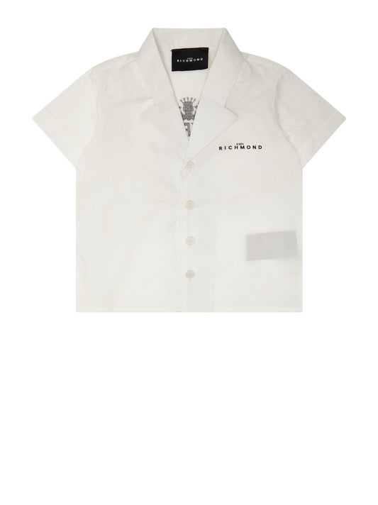 John Richmond Set Shirt+Bermuda Rataji White / Black (RIP26076CE) Kids