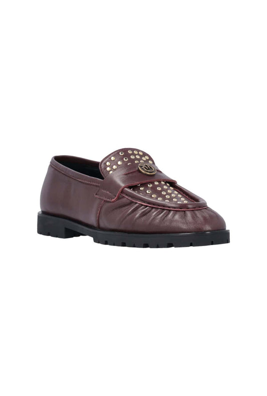 NORA 01 - MOCASSINO NAPPA/STUDS BERRY RED Women