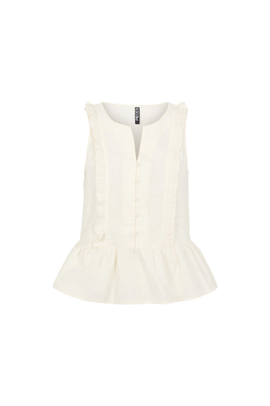 PIECES Top Ecru (11T2764C34) Women