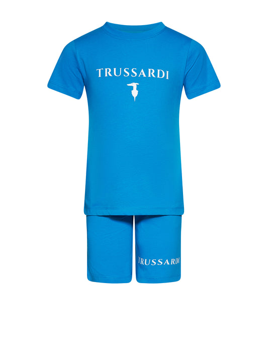 Trussardi Junior Set T-Shirt+Bermuda Sitem White O / Be (TBP26010CJ) Kids