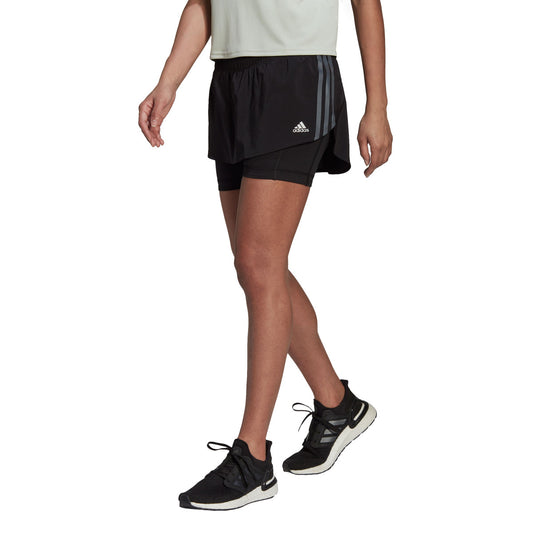 adidas Skirt 2 en 1 Running 3 Stripes Black (HC6324) Women