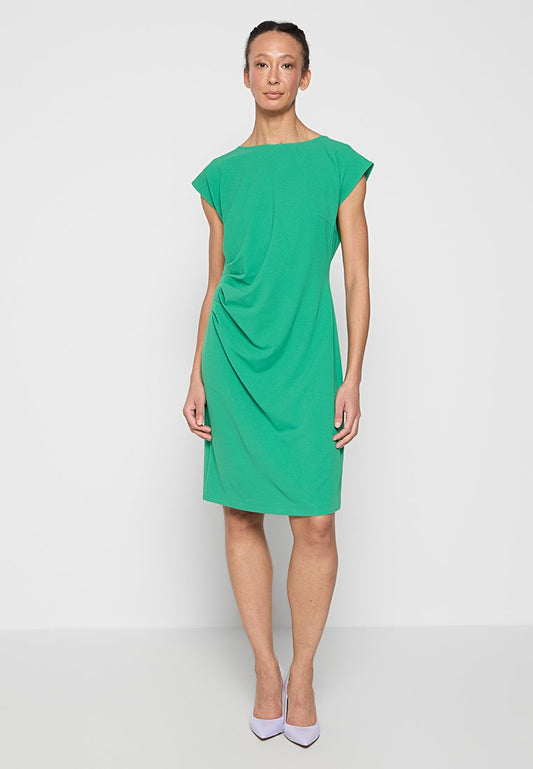 Shift dress made of jersey crêpe with draping Women