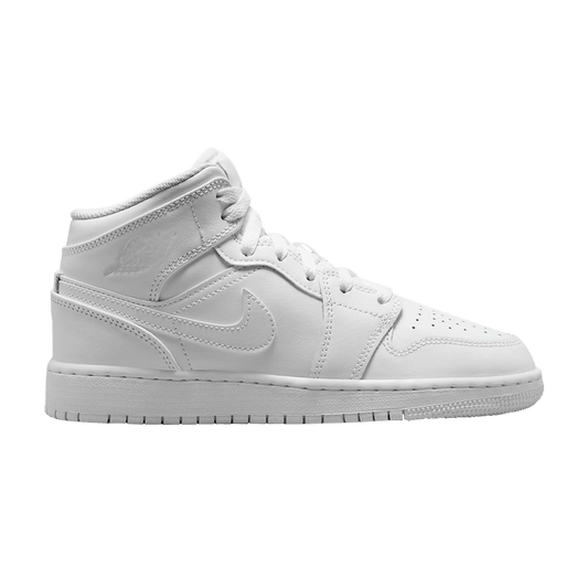 Jordan 1 Mid Triple White (2023) (GS) (554725-136) Kids