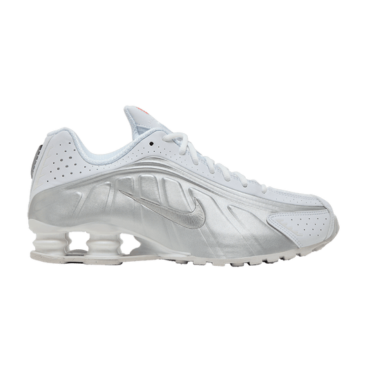 Nike Shox R4 White Bright Crimson Metallic Silver Men