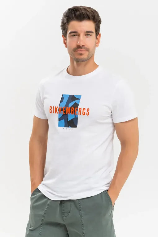 Bikkembergs T-shirt ALLOVER LOGO (BKK3MTS03_White) Men