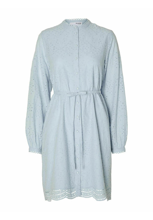 Selected Blouse Dress Langärmeliges Light Blue (SE521C1IG-K11) Women