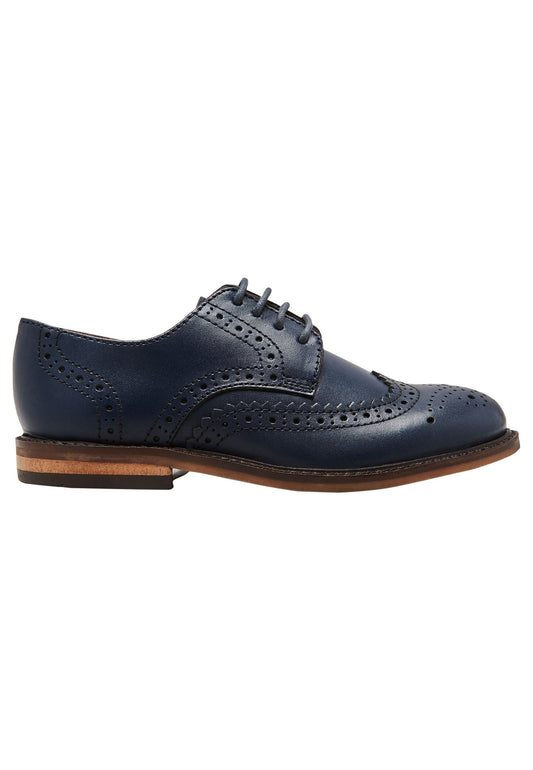 Next Tan Leather Brogues (Older) Blue (NX314C021-K11) Kids
