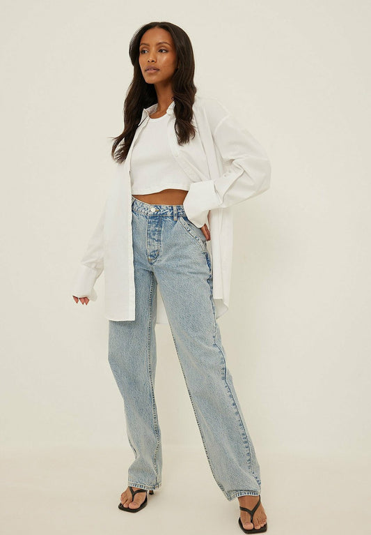 NA-KD Jeans with geraden Taschen Blue (NAA21N06S-K11) Women