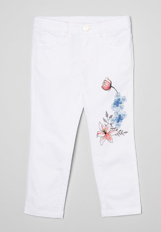 Roberto Cavalli Junior denim regular pants white (ZZO1Y6M05-A00) Kids