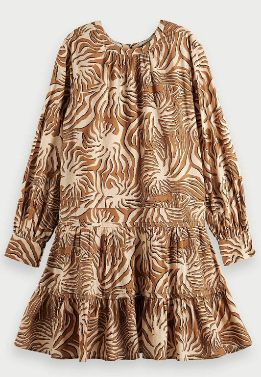 Scotch & Soda Lightweight organic cotton tiered dress Women