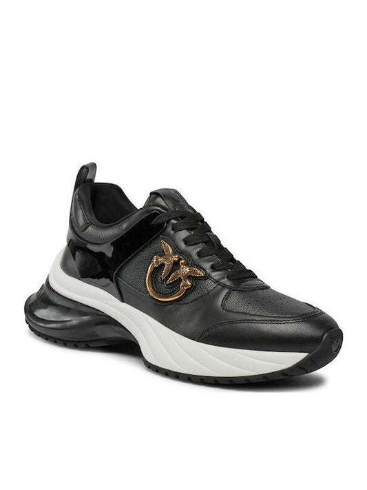 ARIEL 02 - SNEAKER TUMBLED LEATHER/CALF LEATHER/MIRROR BLACK Women