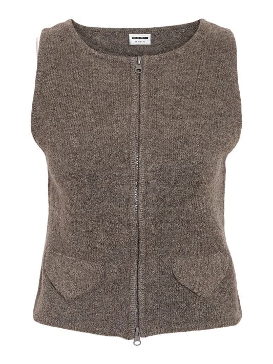 Sloan Sleeveless 2Way Zip Knit Waistcoat Fwd Morel (27035699) Women