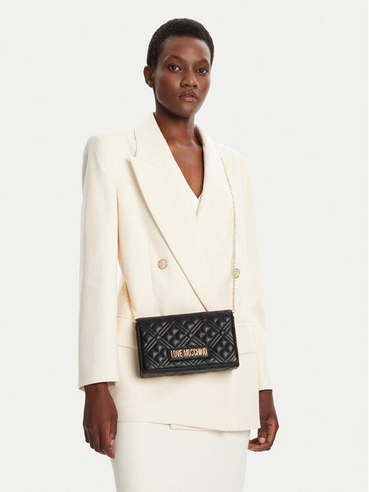 Love Moschino BORSA QUILTED PU NERO+GALV.ORO (JC4079PP1NLA0000) Women