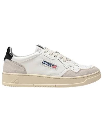 Autry Medalist Leather Low White Black Beige  Women