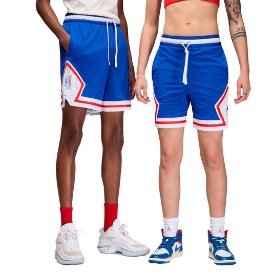 Jordan Shorts Sport X Federación Francesa de Baloncesto 2024 Old Royal-White (JR-FZ0953-417) Unisex