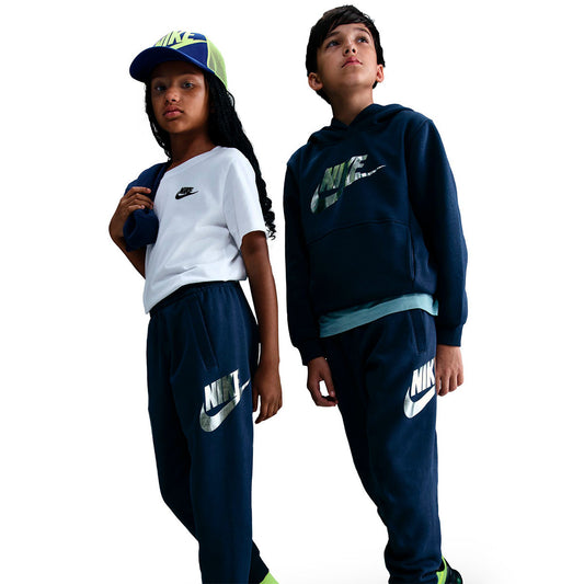Nike Trousers Club Fleece Jogger Midnight Navy/ Metallic Silver (HQ0981-410) Kids