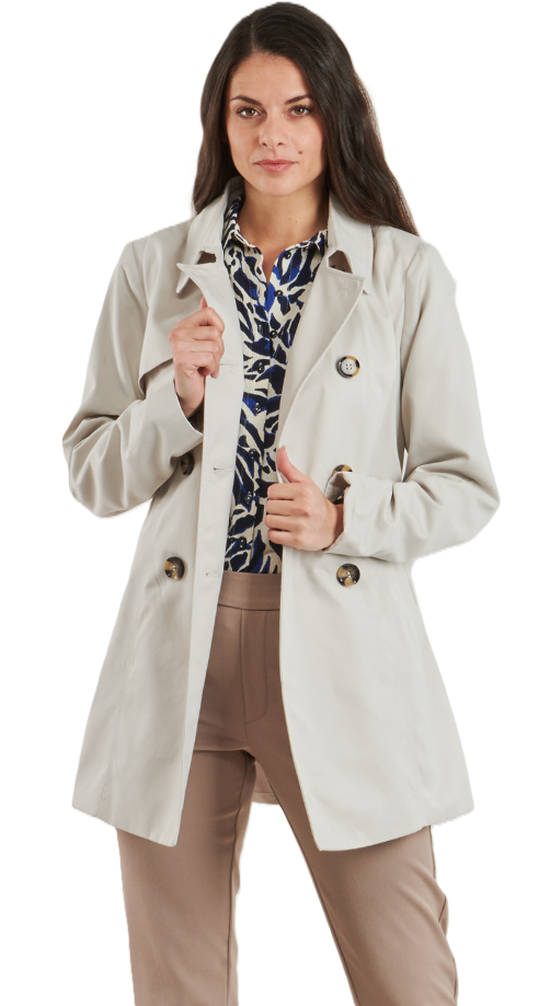 ONLY Coat Women's ONLVALERIE LIFE TRENCHCOAT OTW NOOS MOONBEAM (10739) Women