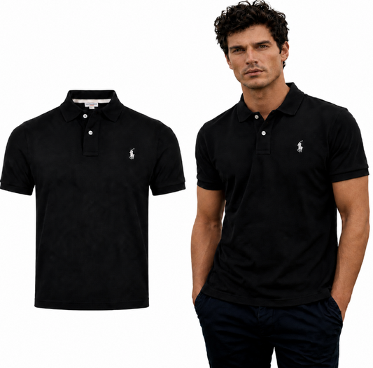 U.S. Polo Assn. T-SHIRT POLO BLACK (6562) Men