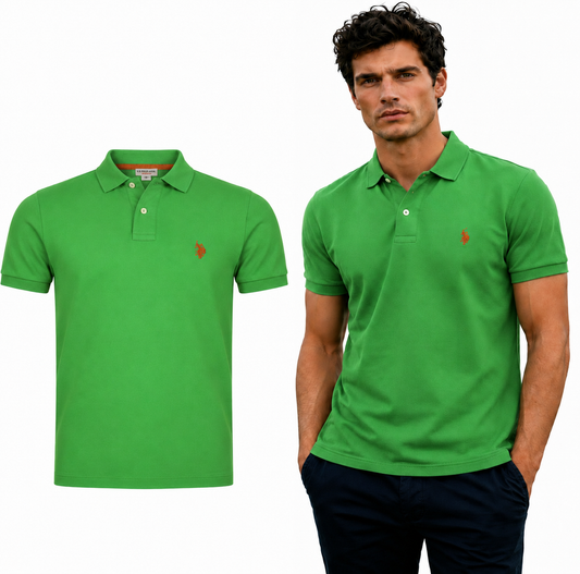 U.S. Polo Assn. T-SHIRT POLO GREEN (6559) Men