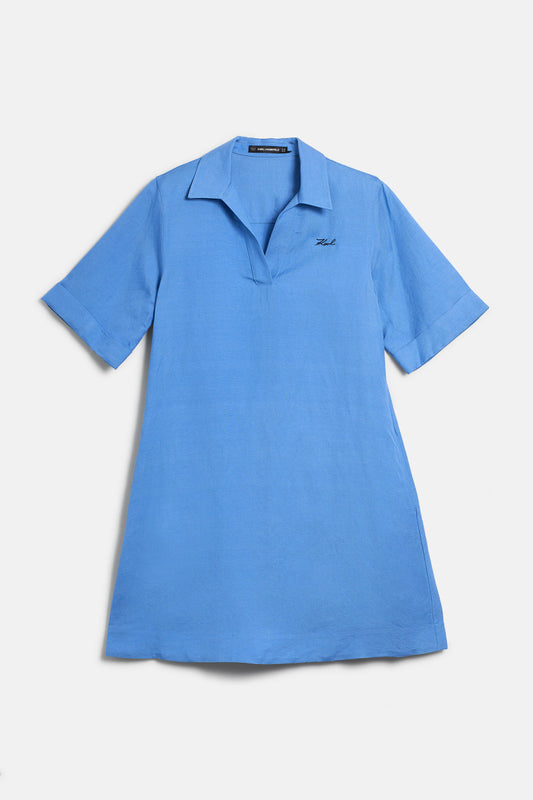 Karl Lagerfeld Linen Blend Shift Dress Ultramarine (A2W130601LE) Women