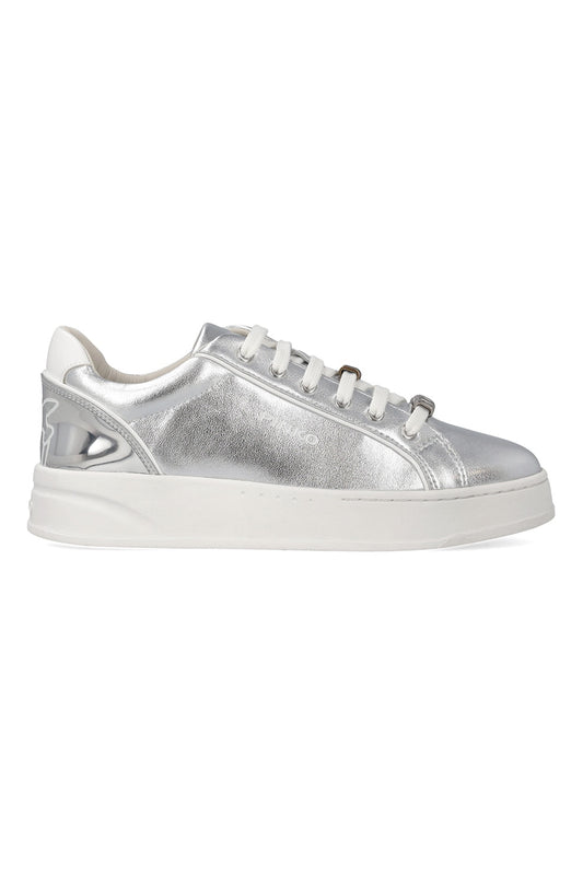 IRIS 01 - SNEAKER LAMINATED CALF LEATHER SILVER Women
