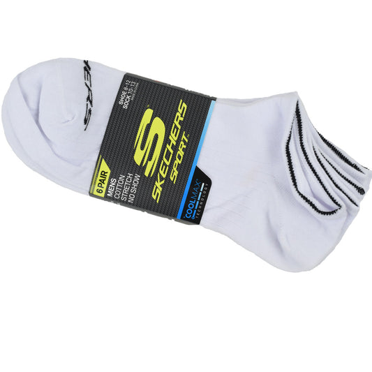 Skechers 6pk Terry No Show S115055-WHT Men
